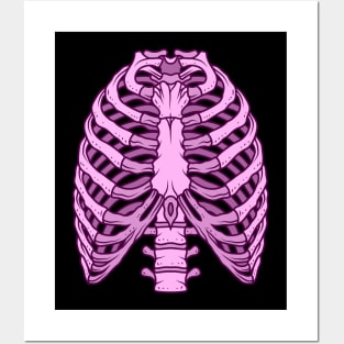 Rib Cage (Pink) Posters and Art